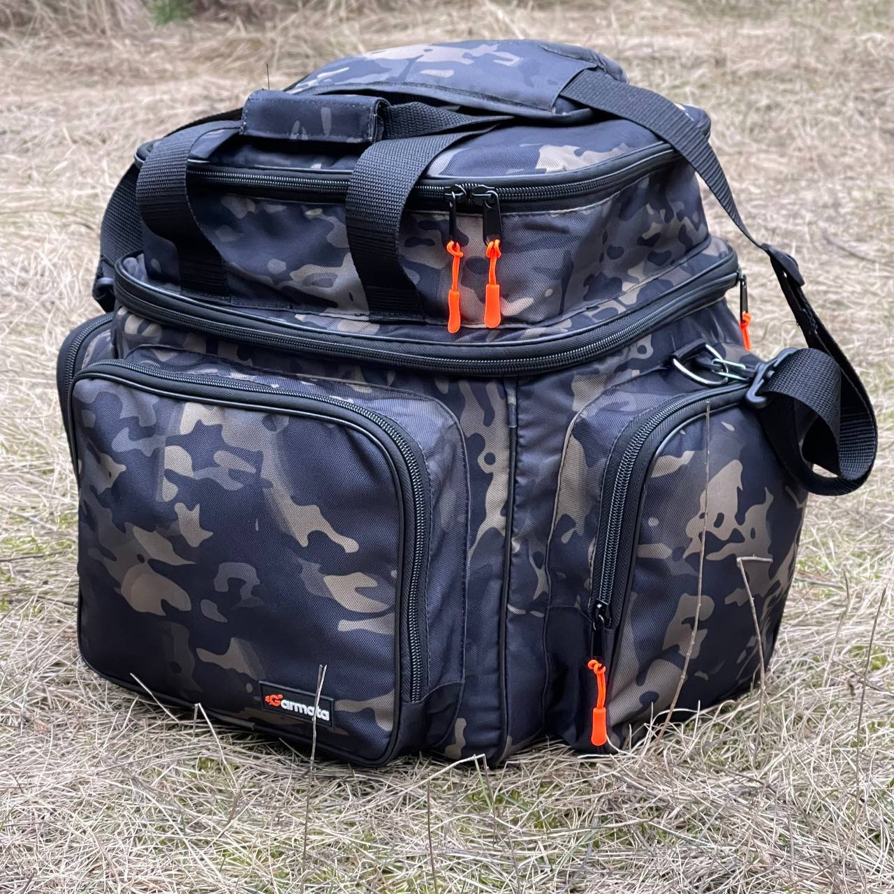 Рыболовная сумка GARMATA River Bag для карповой и фидерной рыбалки. Multicam Black.