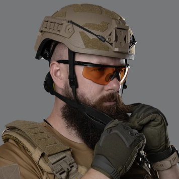 Баллистический шлем ARCH High Cut Combatant Койот &mdash; Кевларовый (1 класс защиты)