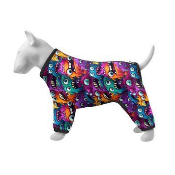 Вітровка для собак WAUDOG Clothes, малюнок "Зубасті монстри", XS22, В 30-34 см, С 19-21 см