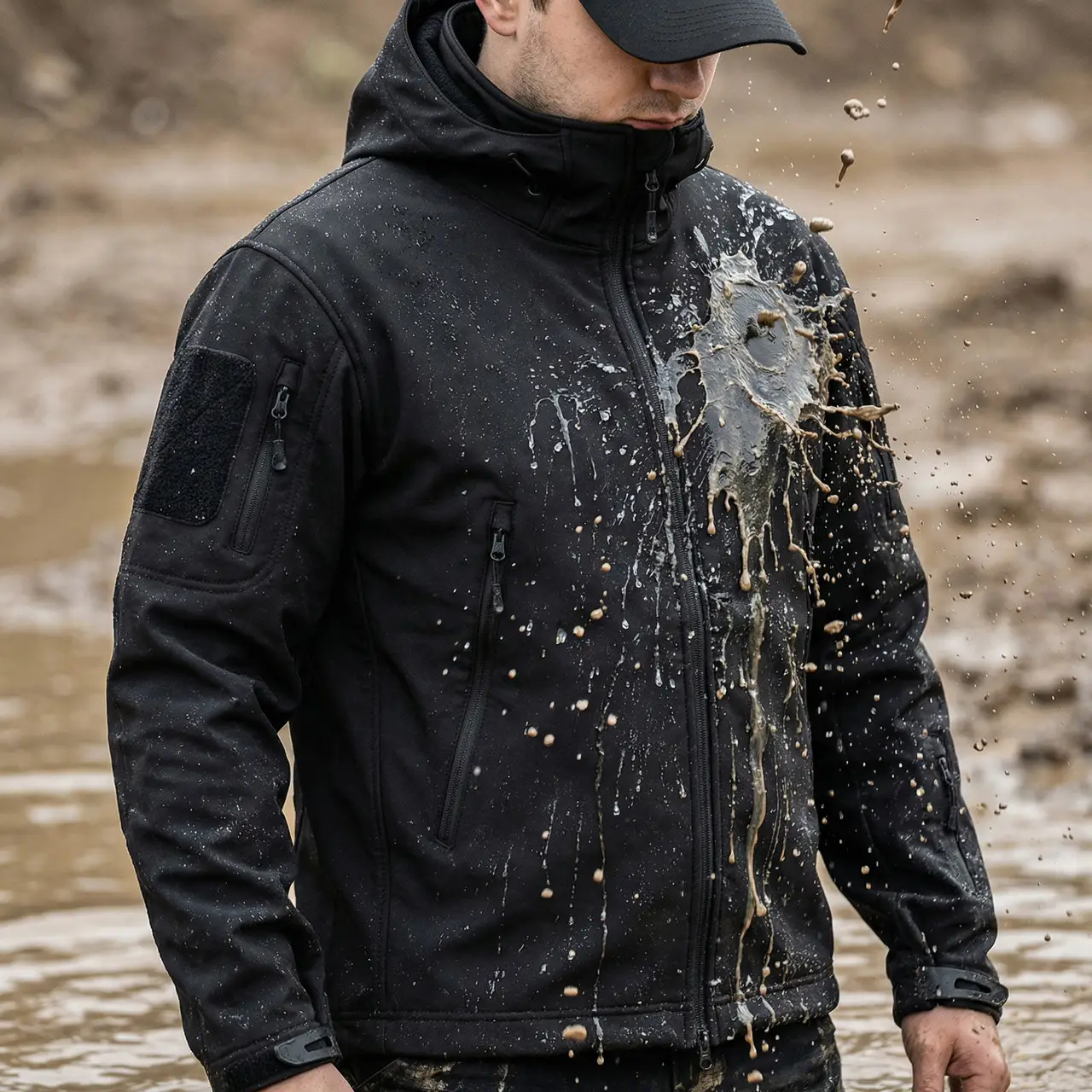 Тактическая куртка ESDY Softshell Черная
