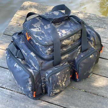 Сумка для рыбалки Garmata Burevii. Рыболовная сумка объем 65л. Multicam Black.