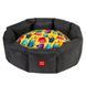 Лежанка для собак WAUDOG Relax, малюнок "Мохнаті монстри", S, Ш 34 см, Д 45 см, В 17 см