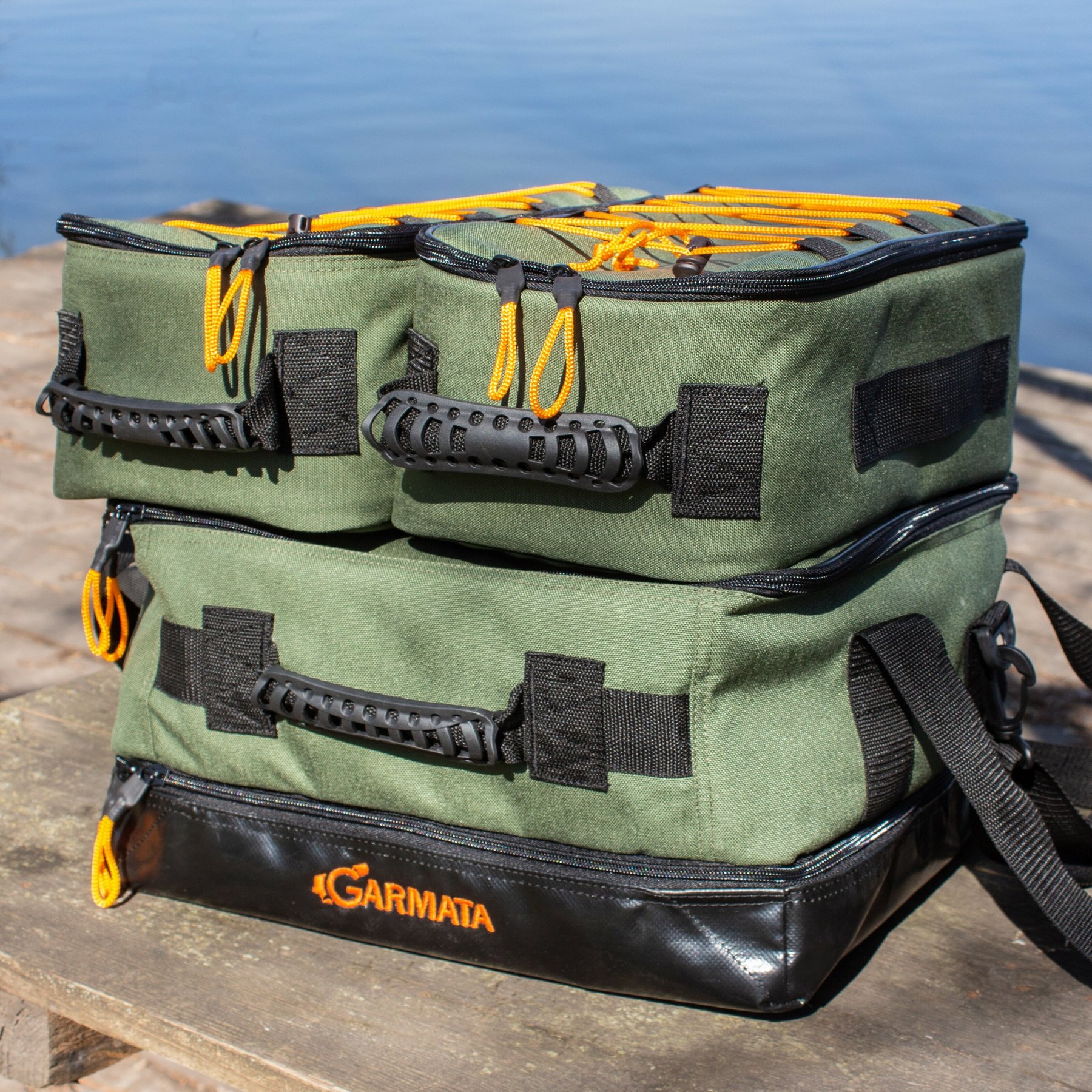 Рибальська конструктор сумка GARMATA Profish 3в1 з коробками. Для фідерної та класичної коропової риболовлі.