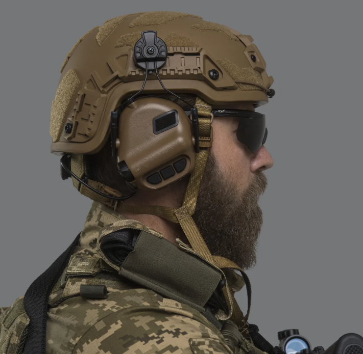 EARMOR M31H наушники активные тактические ( Helmet version ) Койот.