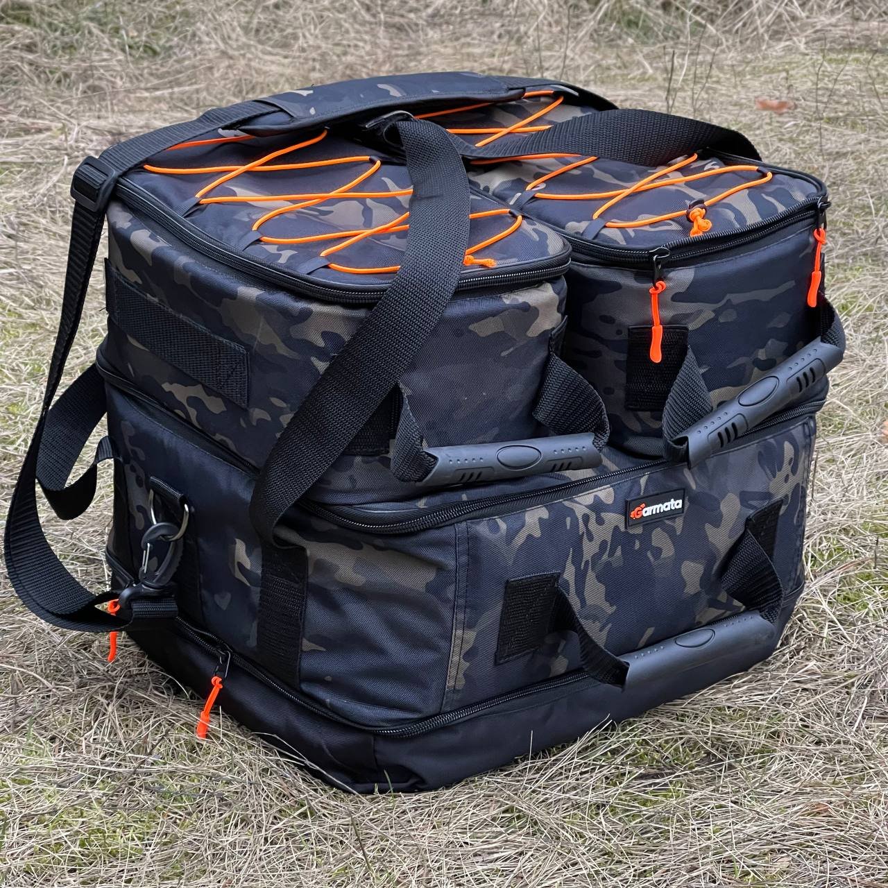 Рибальська сумка конструктор GARMATA Profish 3в1. Для фідерної та класичної коропової риболовлі. Multicam Black.