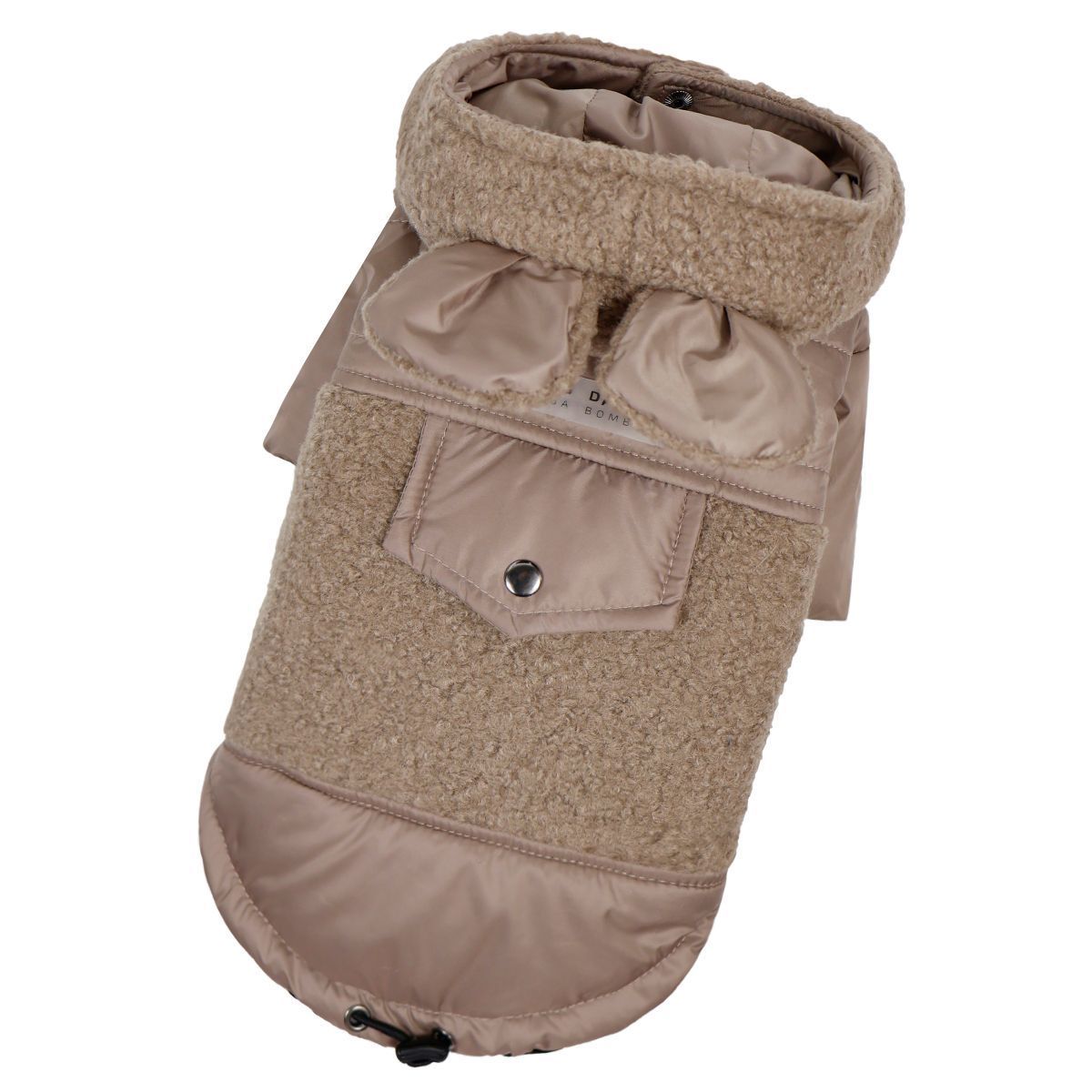 Куртка для собак Dogs Bomba Teddy бежевая K-96, р. 2, ОШ 16-26 см, ОГ 26-32 см, ДС 25-28 см