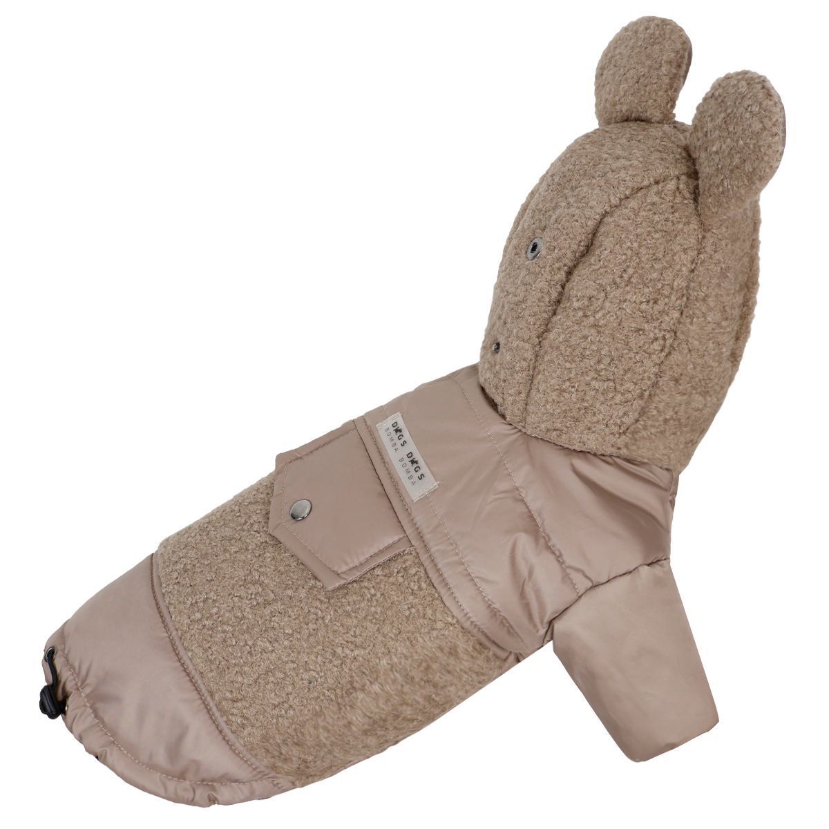 Куртка для собак Dogs Bomba Teddy бежевая K-96, р. 2, ОШ 16-26 см, ОГ 26-32 см, ДС 25-28 см