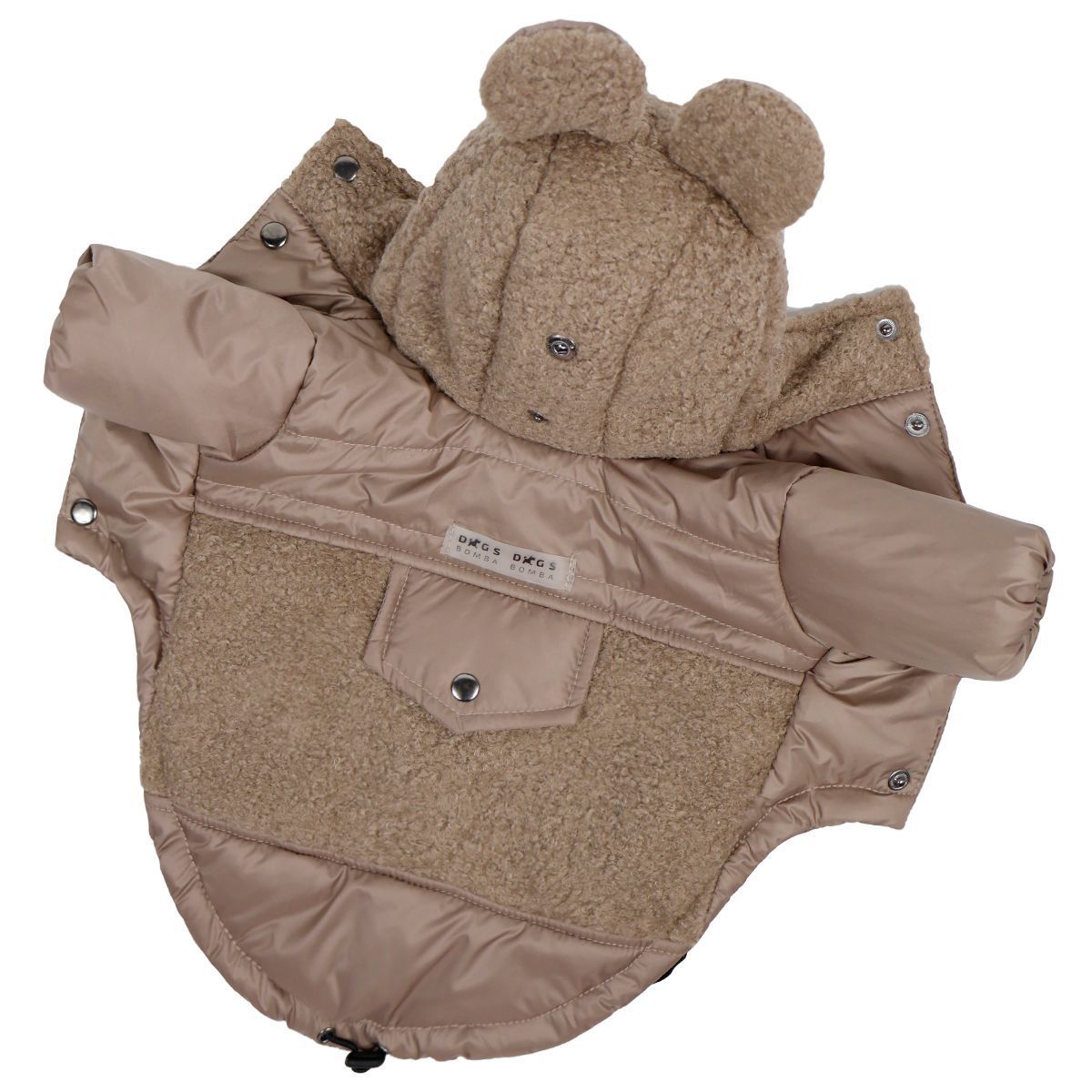 Куртка для собак Dogs Bomba Teddy бежевая K-96, р. 2, ОШ 16-26 см, ОГ 26-32 см, ДС 25-28 см
