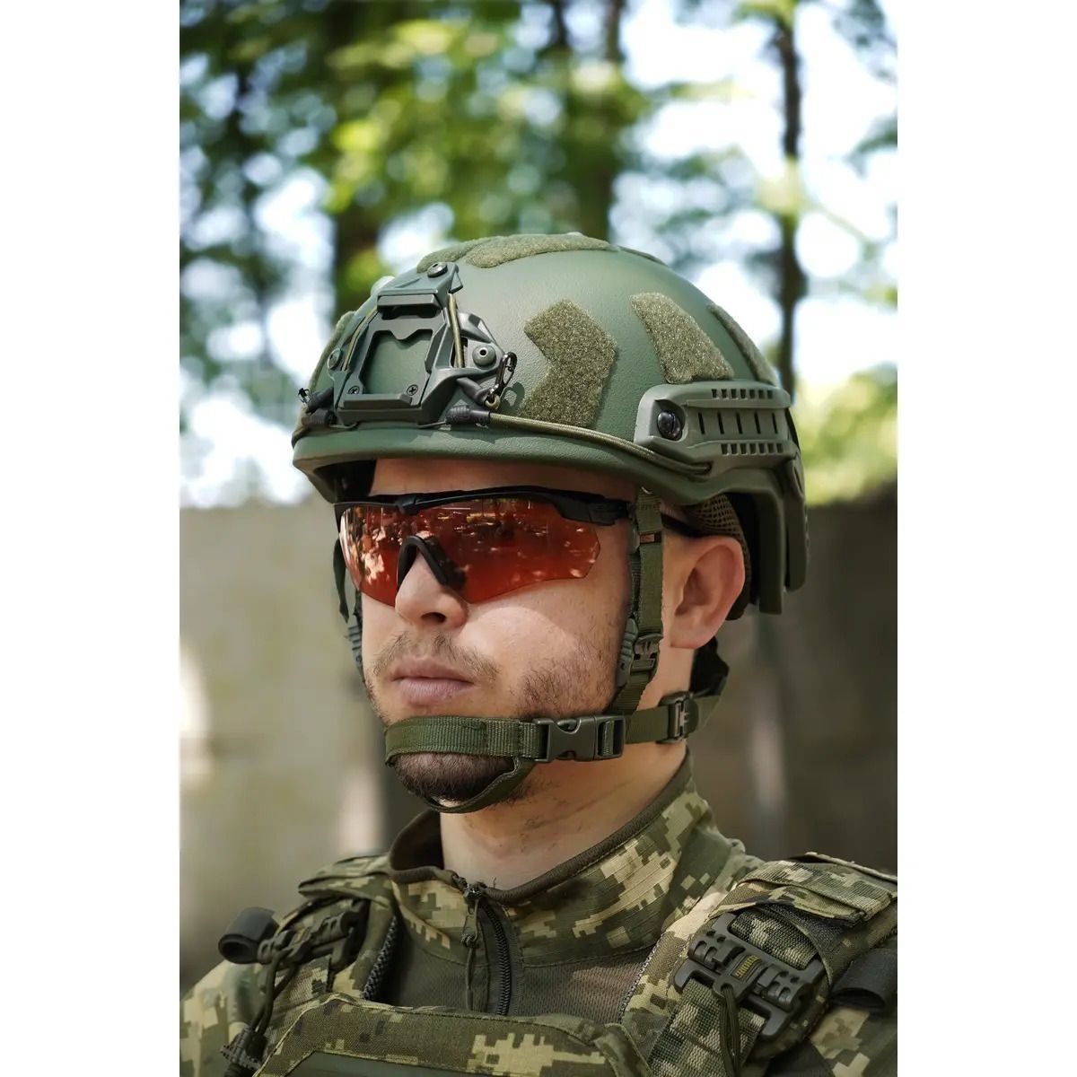 Балістичний шолом FAST PE GEN III AGGRESSIVE Olive (NIJ IIIA), M