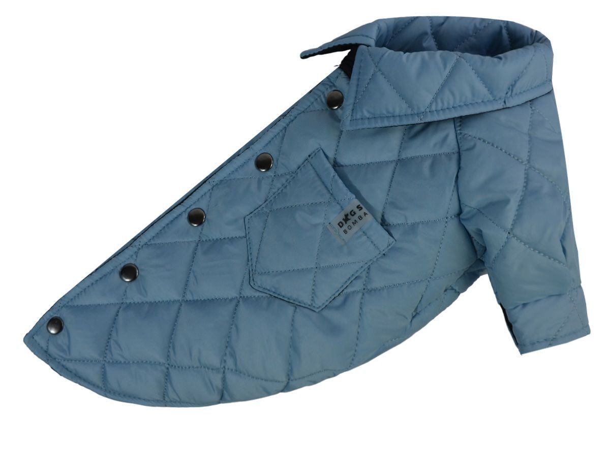 Куртка-сорочка для собак Dogs Bomba блакитна K-85, р. 5, ОШ 30-40 см, ОГ 50-58 см, ДС 35-37 см