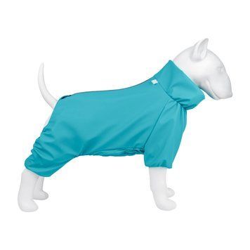 Дождевик для собак WAUDOG Clothes, водонепроницаемый, S40, В 56-59 см, С 37-40 см, голубой
