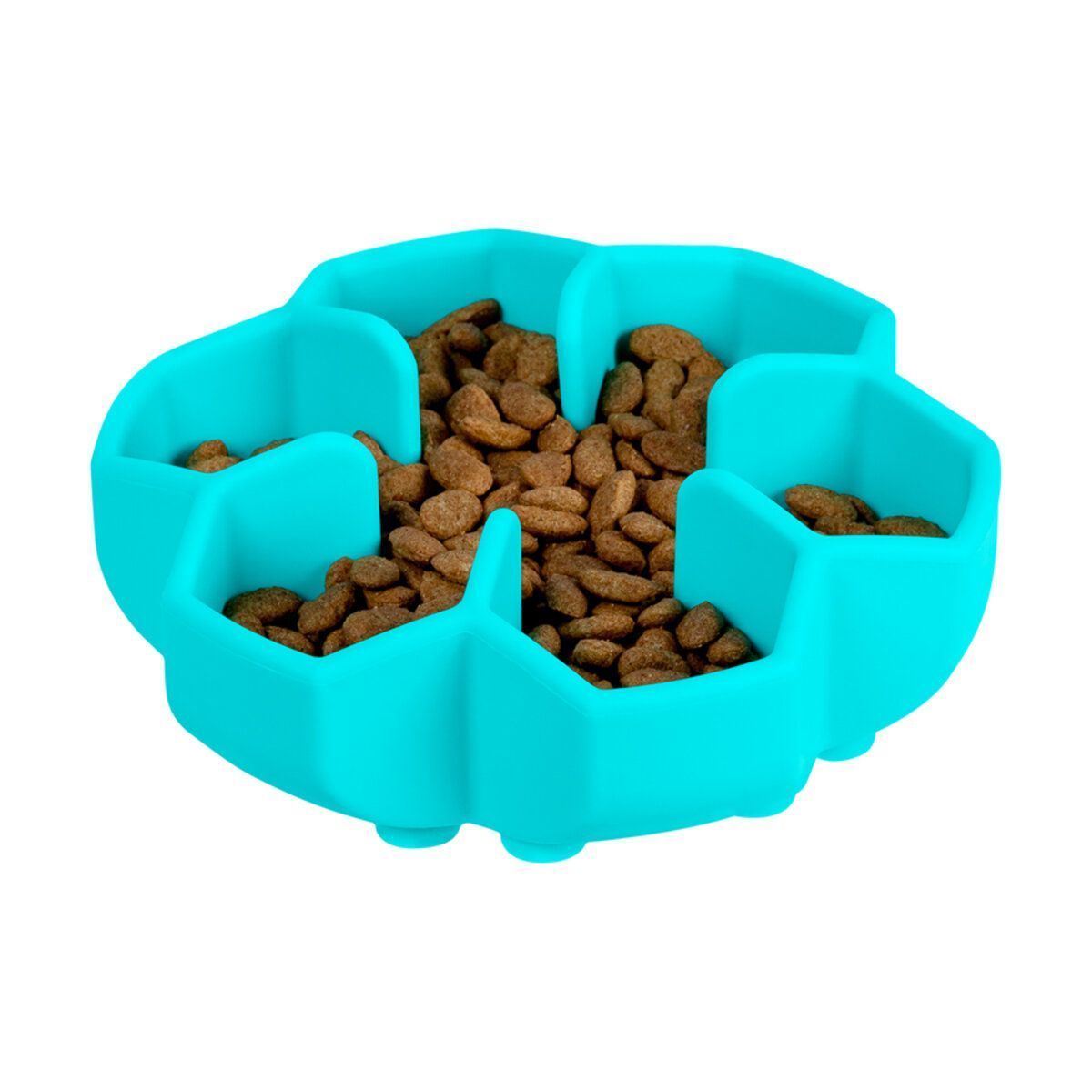 Миска для медленного кормления WAUDOG Silicone, 750 мл, голубой