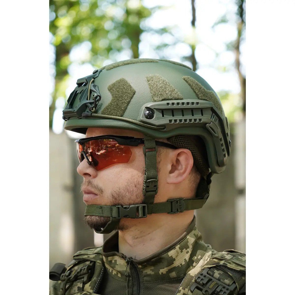 Балістичний шолом FAST PE GEN III AGGRESSIVE Olive (NIJ IIIA), L