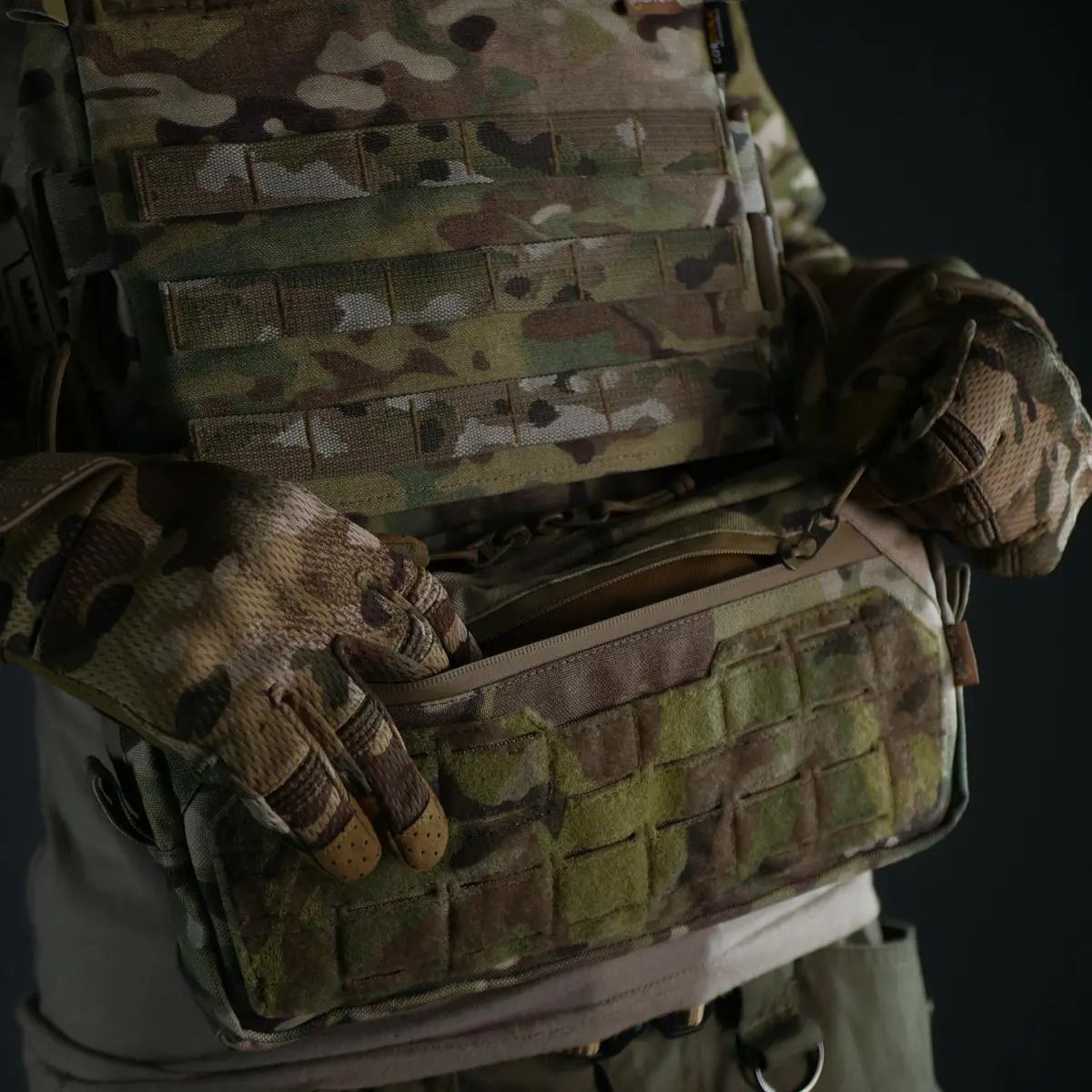 Підсумок для захисту живота Militex Cordura Мультикам M з балістичним пакетом (1 клас захисту)