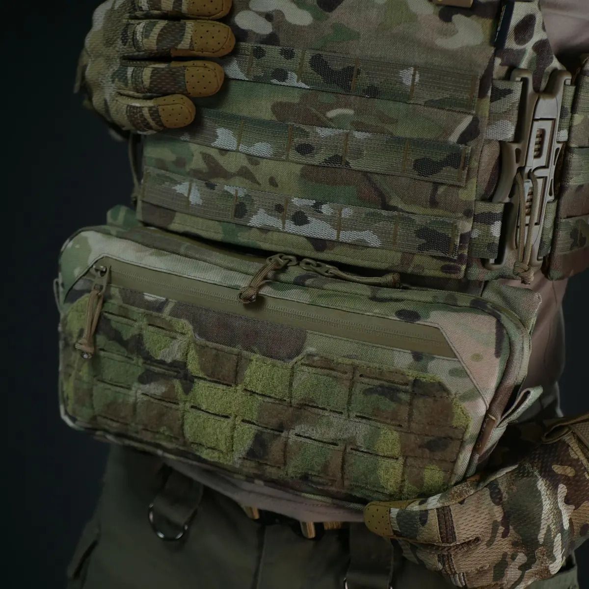 Підсумок для захисту живота Militex Cordura Мультикам M з балістичним пакетом (1 клас захисту)