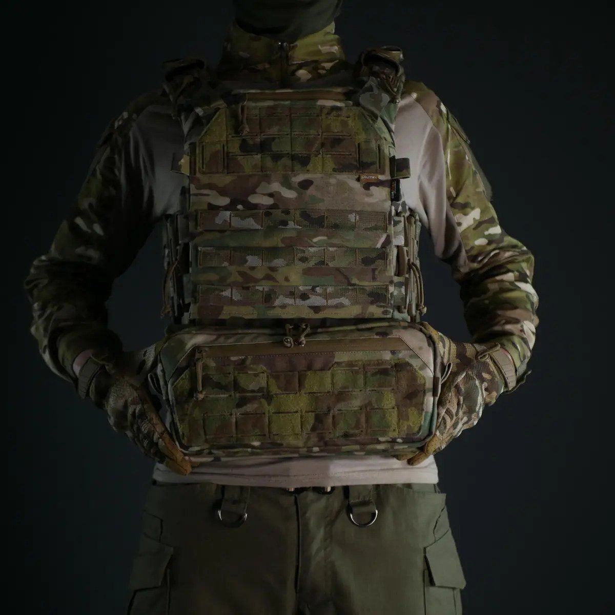 Підсумок для захисту живота Militex Cordura Мультикам M з балістичним пакетом (1 клас захисту)