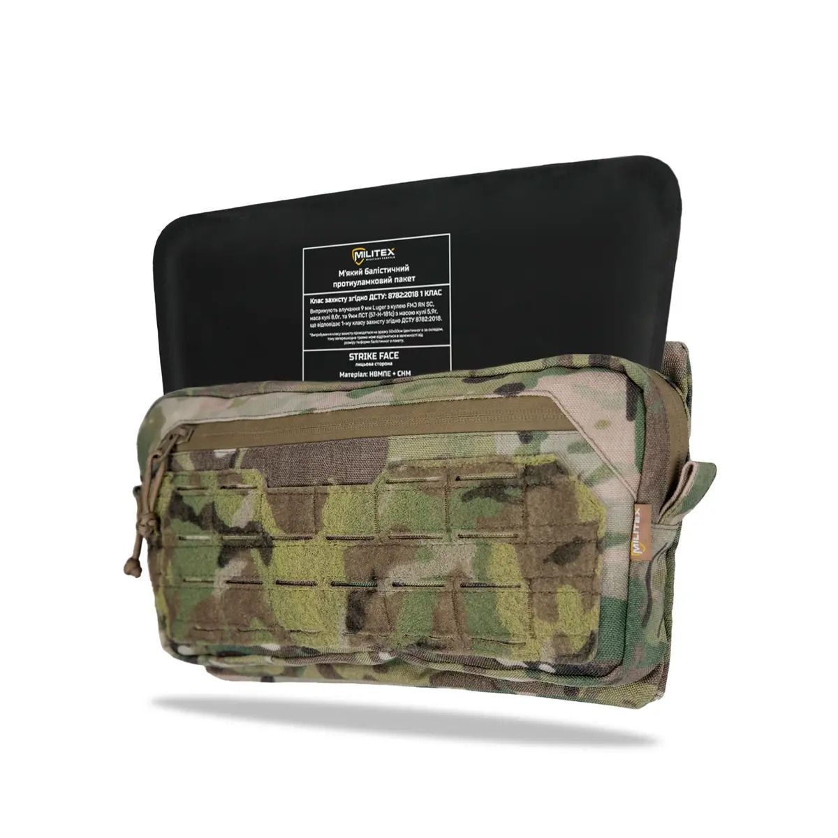 Підсумок для захисту живота Militex Cordura Мультикам L з балістичним пакетом (1 клас захисту)