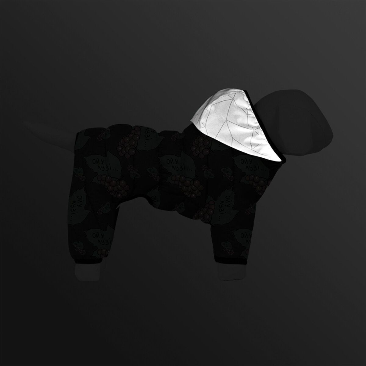 Комбінезон для собак WAUDOG Clothes малюнок "Калина", L55, В 77-79 см, С 47-50 см