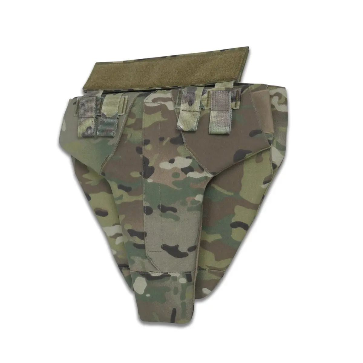 Захист паху (напашник) потрійний Kiborg з балістичним пакетом Militex Multicam (1 клас захисту)