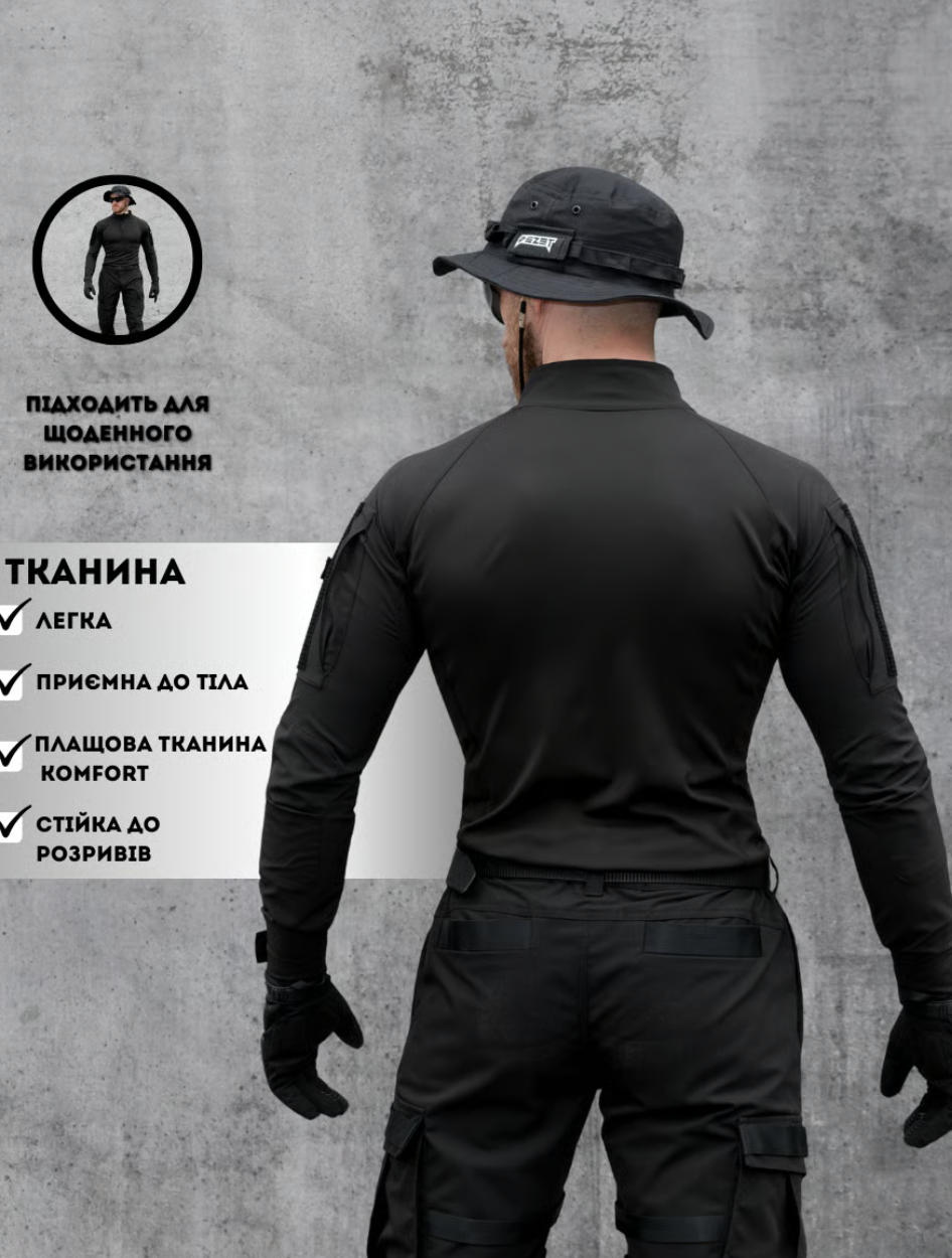 Рубашка тактическая BEZET Combat (Чёрный)