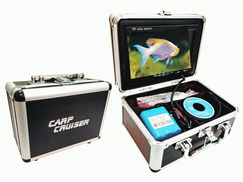 CARP CRUISER CC7-iR15 подводная камера для рыбалки - подсветка 12 ИК, монитор в жёстком кейсе.
