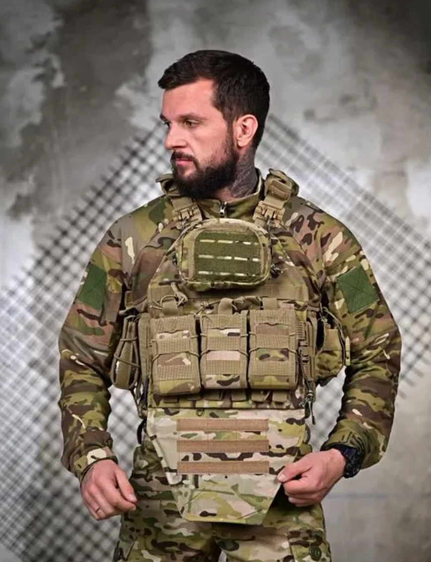 Плитоноска з напашником та адміністративним підсумком (Мультикам)