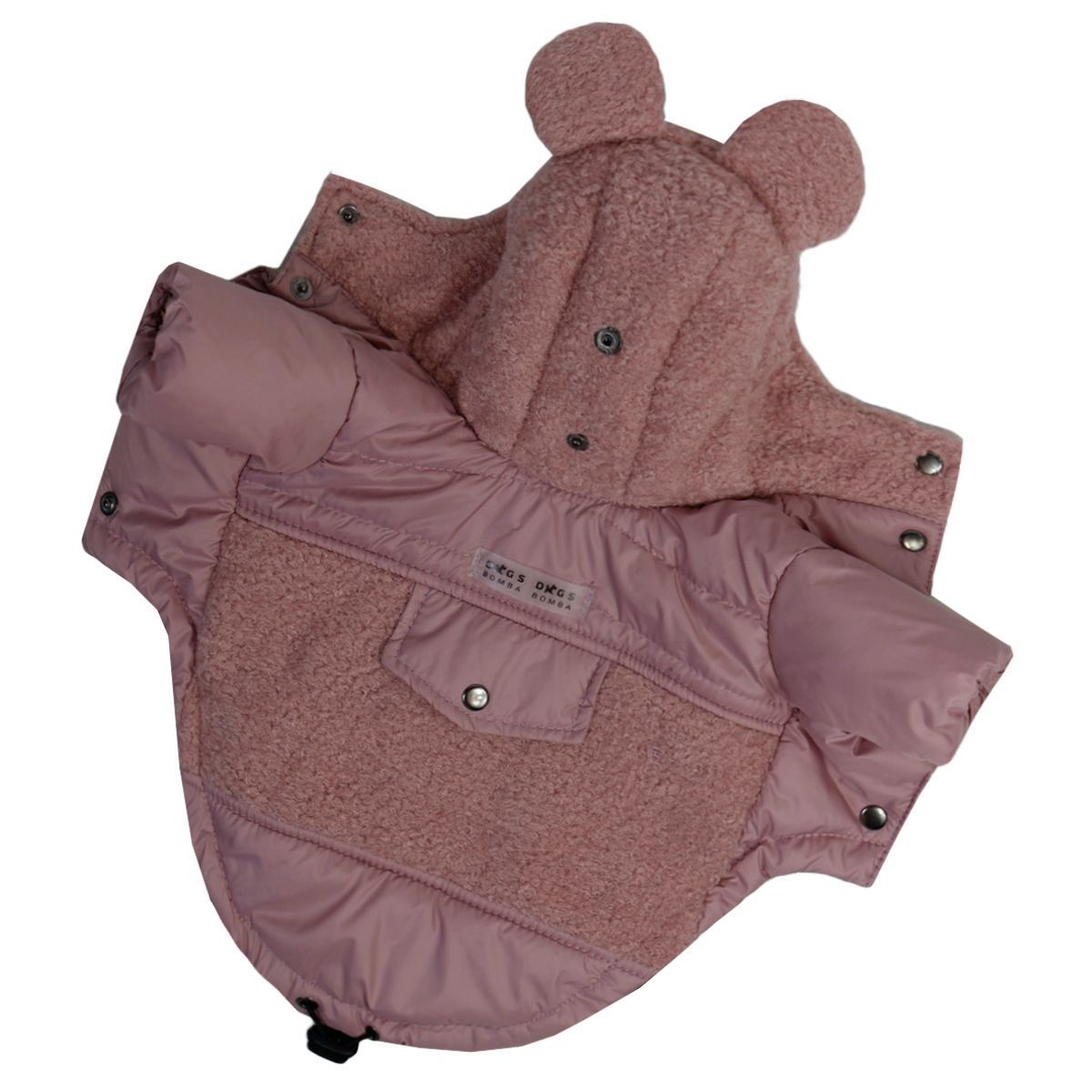 Куртка для собак Dogs Bomba Teddy пудра K-97, р. 2, ОШ 16-26 см, ОГ 26-32 см, ДС 25-28 см