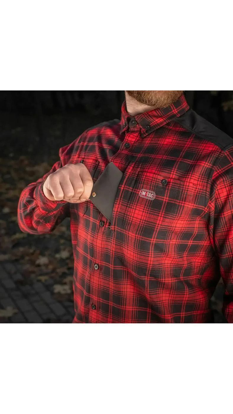Рубашка M-Tac "Redneck Shirt" (Красно-чёрная, M/Regular)