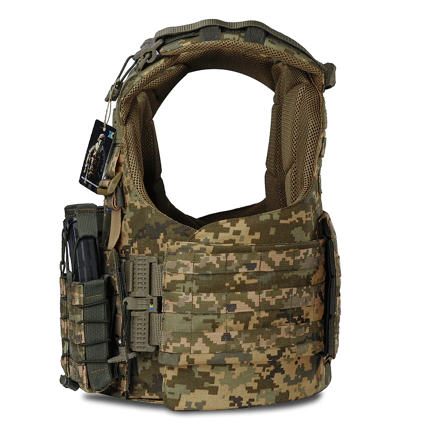 Плитоноска Warmor Gen.4 с 4 подсумками под АК (Пиксель ММ14)