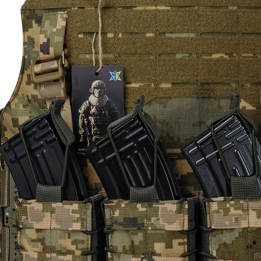 Плитоноска Warmor Gen.4 с 4 подсумками под АК (Пиксель ММ14)