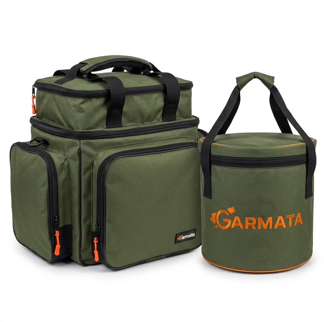 Рыболовный набор Garmata River Bag: Универсальная сумка 40л + Ведро для прикормки 15л