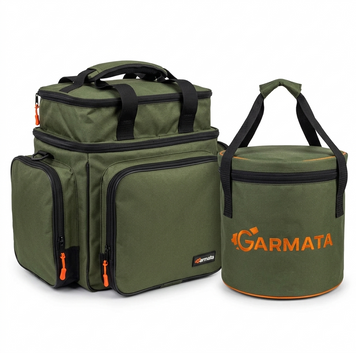 Рибальська сумка Garmata River Bag 40л, Хакі + Відро 15л