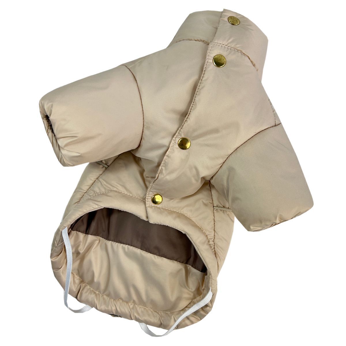 Куртка для собак Dogs Bomba з фіксаторами перлинна K-93, р. 2, ОШ 15-25 см, ОГ 24-34 см, ДС 25-28 см