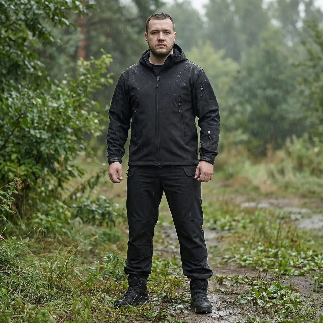 Тактическая куртка ESDY Softshell Черная