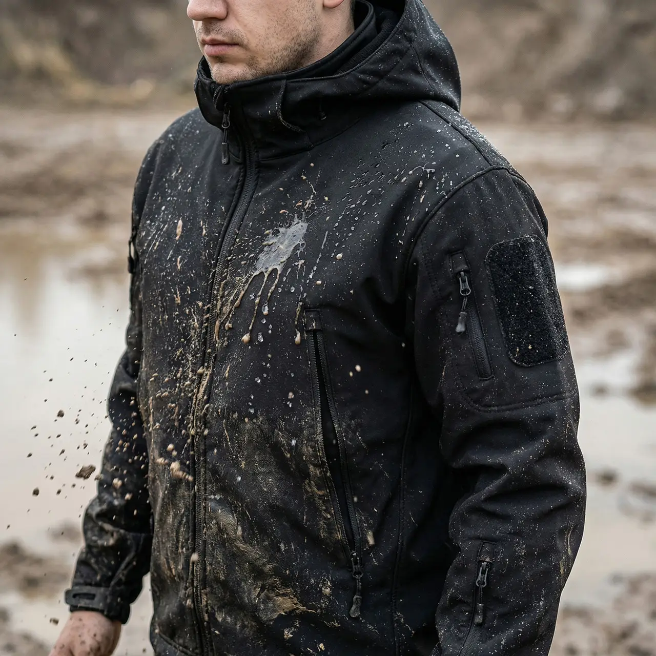 Тактическая куртка ESDY Softshell Черная