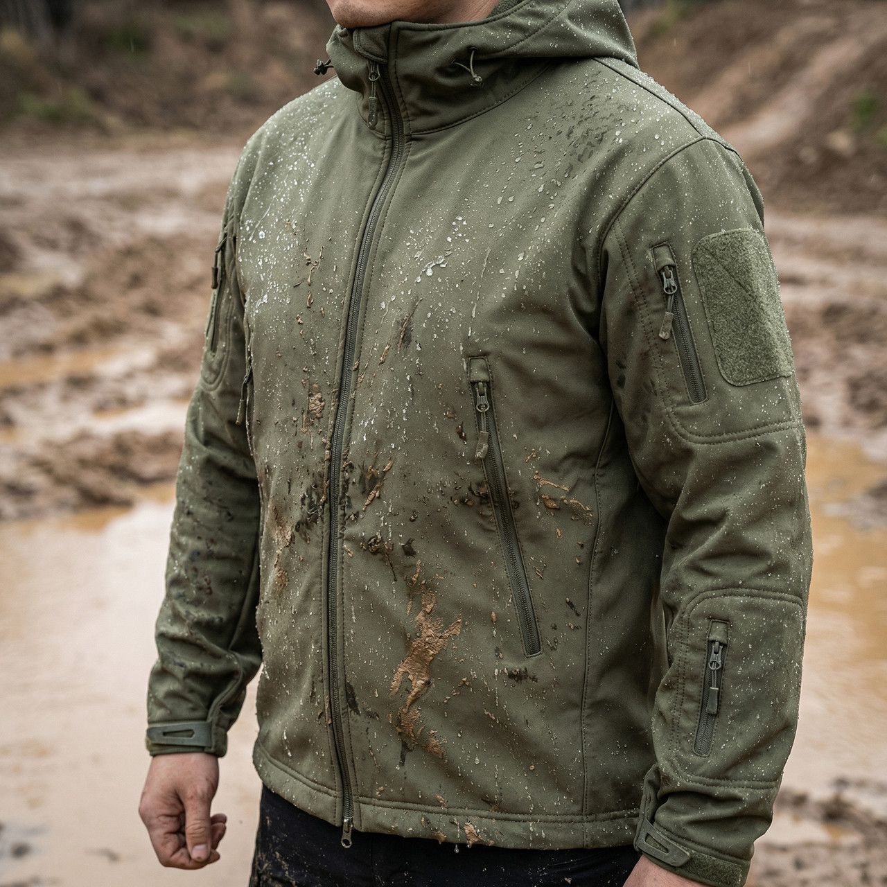 Куртка тактическая ESDY Softshell. Олива