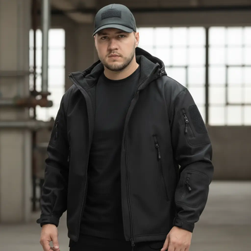 Тактическая куртка ESDY Softshell Черная