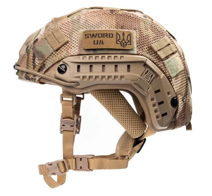 Баллистический шлем Fast Helmet Boa NIJ IIIA + наушники Walker's &mdash; для бойцов &mdash; PE, 1.4 кг, NVG крепление