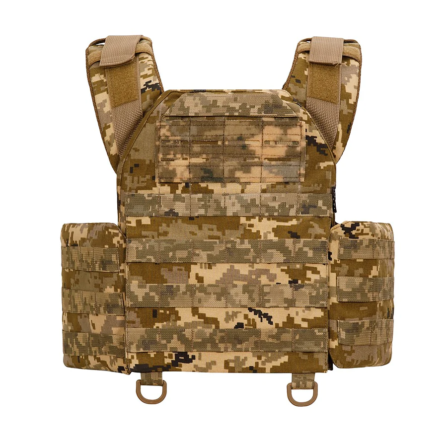 Плитоноска Warmor Gen.3 PRO с системой быстрого сброса и 3 подсумками под АК (Пиксель)