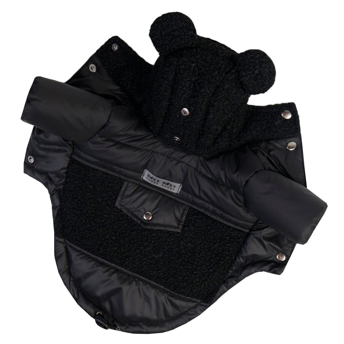 Куртка для собак Dogs Bomba Teddy чорна K-98, р. 2, ОШ 16-26 см, ОГ 26-32 см, ДС 25-28 см