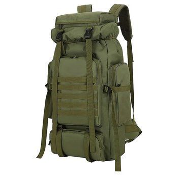 Рюкзак тактичний рейдовий 70 л Oxford 600D з системою MOLLE, Хакі