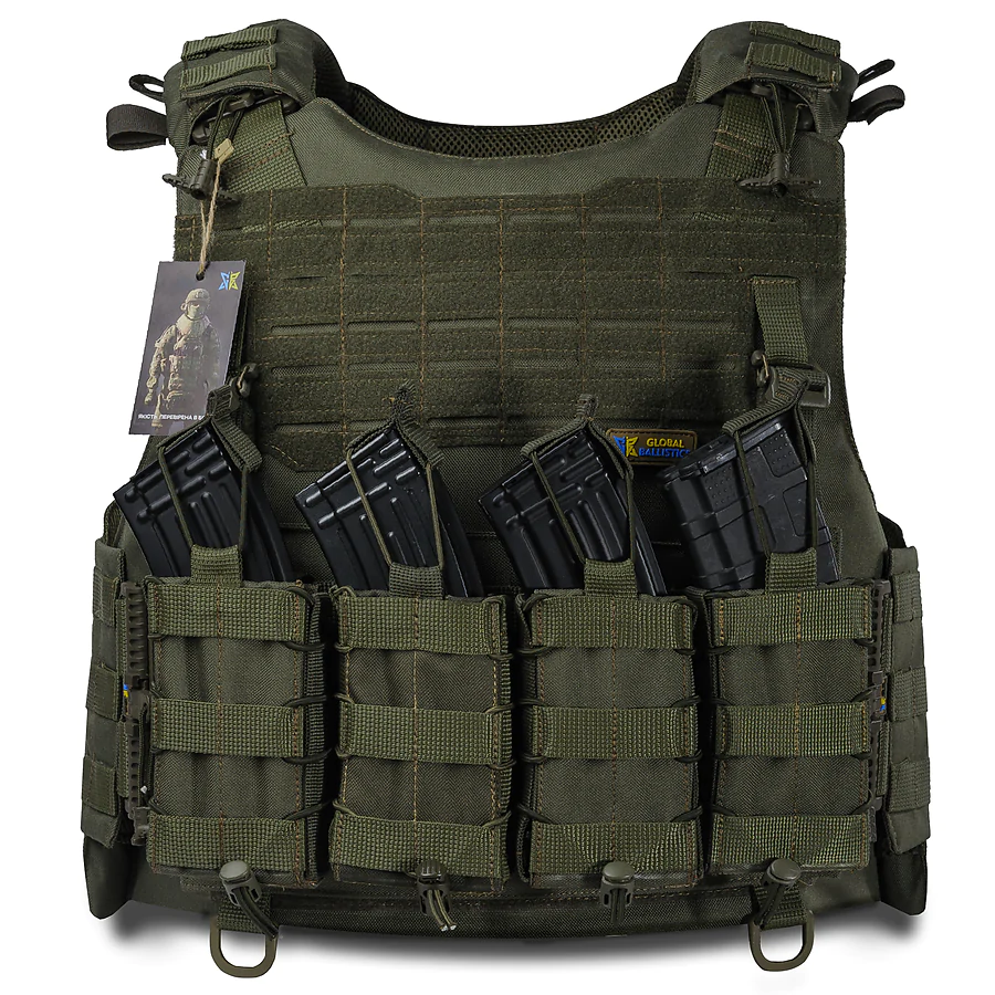 Плитоноска Warmor Gen.4 с 4 подсумками под АК (Олива)