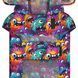 Дождевик-накидка с капюшоном для собак WAUDOG Clothes, рисунок "Зубастые монстры", XXS, А 23-26 см, B 30-36 см, С 15-20 см