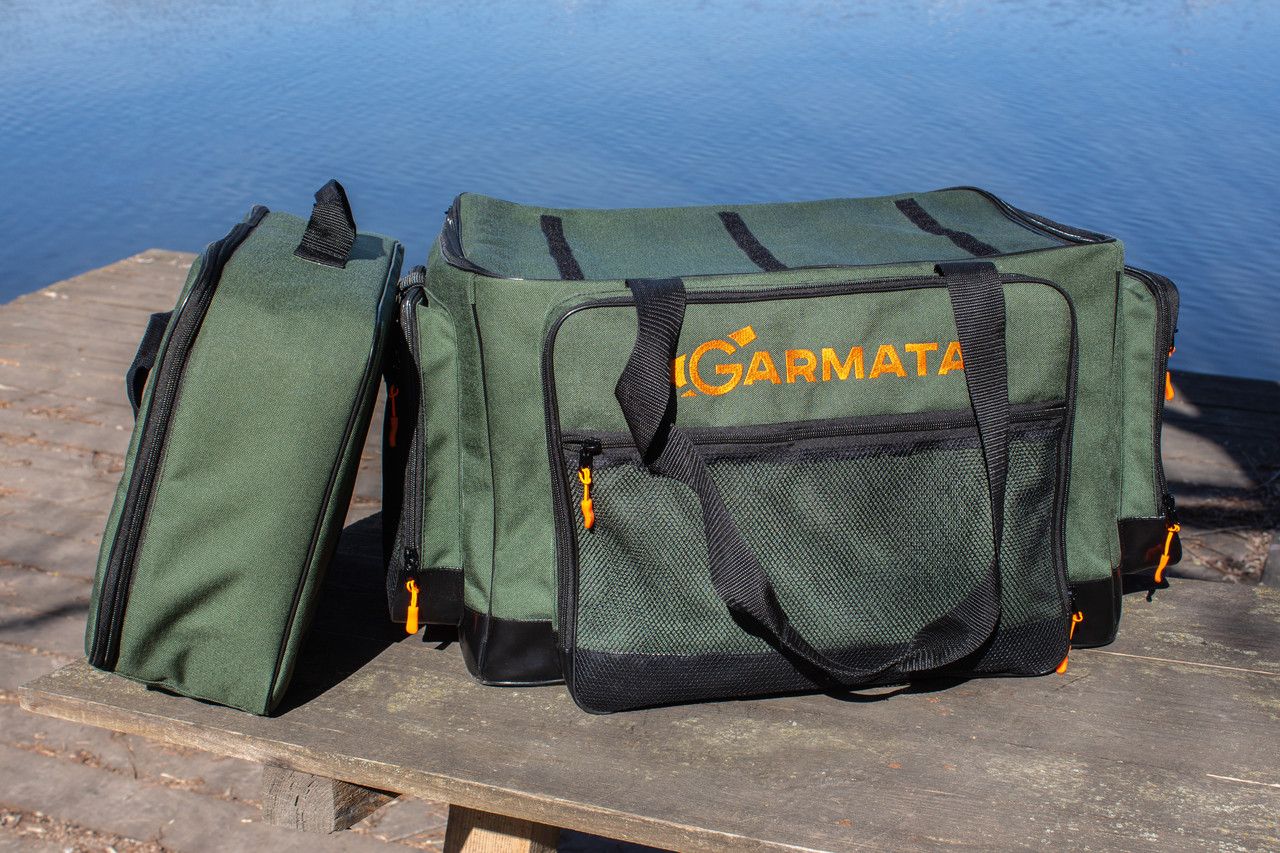 Карпова рибальська сумка 2в1 GARMATA Trofey, з окремим відділенням для 4 шпулей. Об'єм 80 л.