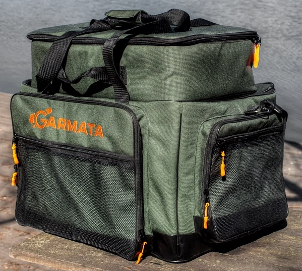 Карповая рыболовная сумка 2в1 GARMATA Trofey, с отдельным отделением для 4 катyшек. Объем 80 л.