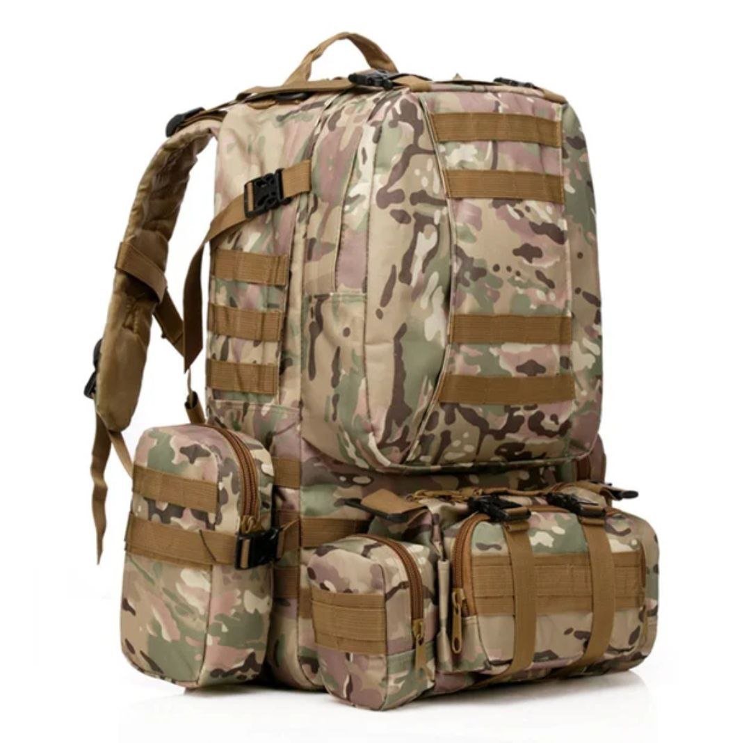 Тактичний військовий рюкзак 60л з підсумками 4 в 1