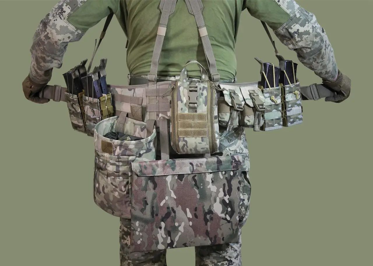 Тактичний розвантажувальний пояс ENI Комплект-Універсал: РПС Cordura + 6 підсумків