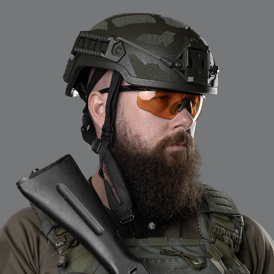 Баллистический шлем ARCH High Cut Combatant Olive &mdash; Кевларовый (1 класс защиты)