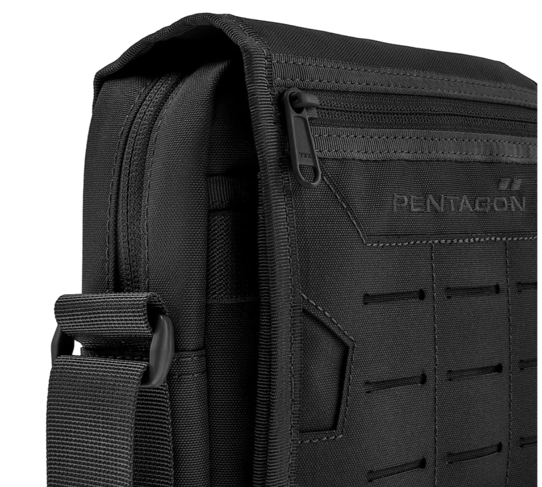 Сумка тактична через плече Pentagon Messenger 2.8L Чорна