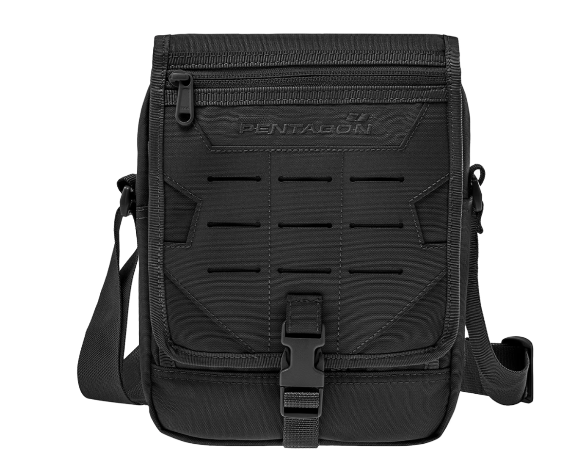 Сумка тактична через плече Pentagon Messenger 2.8L Чорна